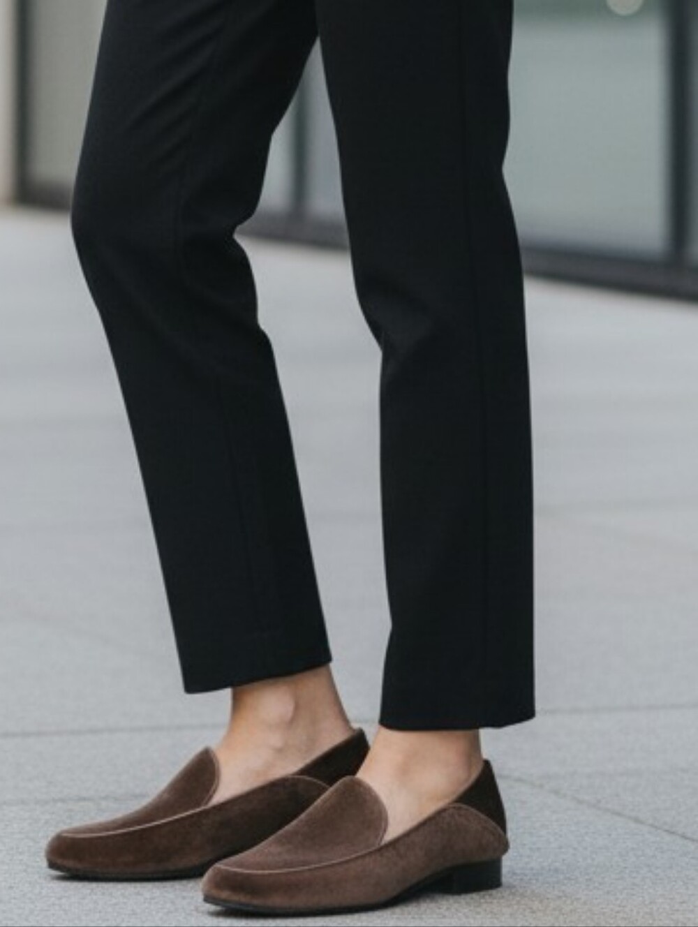 J.McLaughlin Luna Velvet Loafers in chocolate brown Sz 10 New